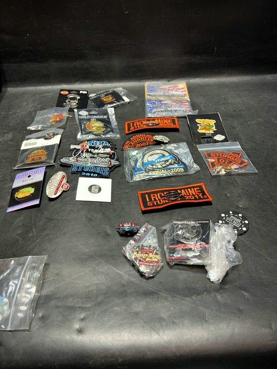 Harley-Davidson Pins, Patches & Memorabilia Lot