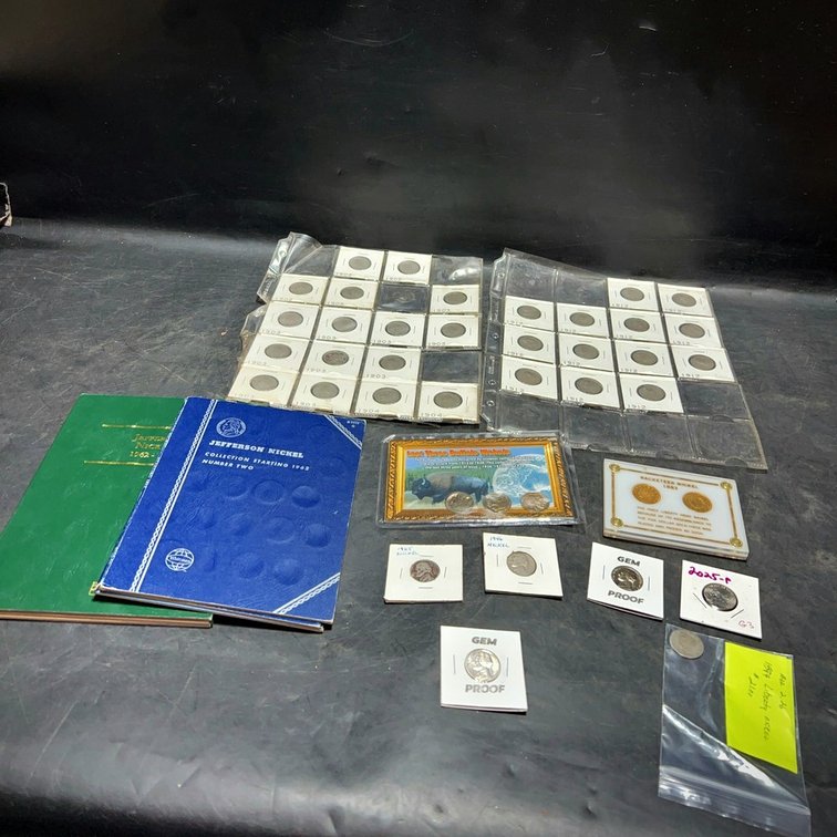 US Nickel Coin Collection Albums and Singles