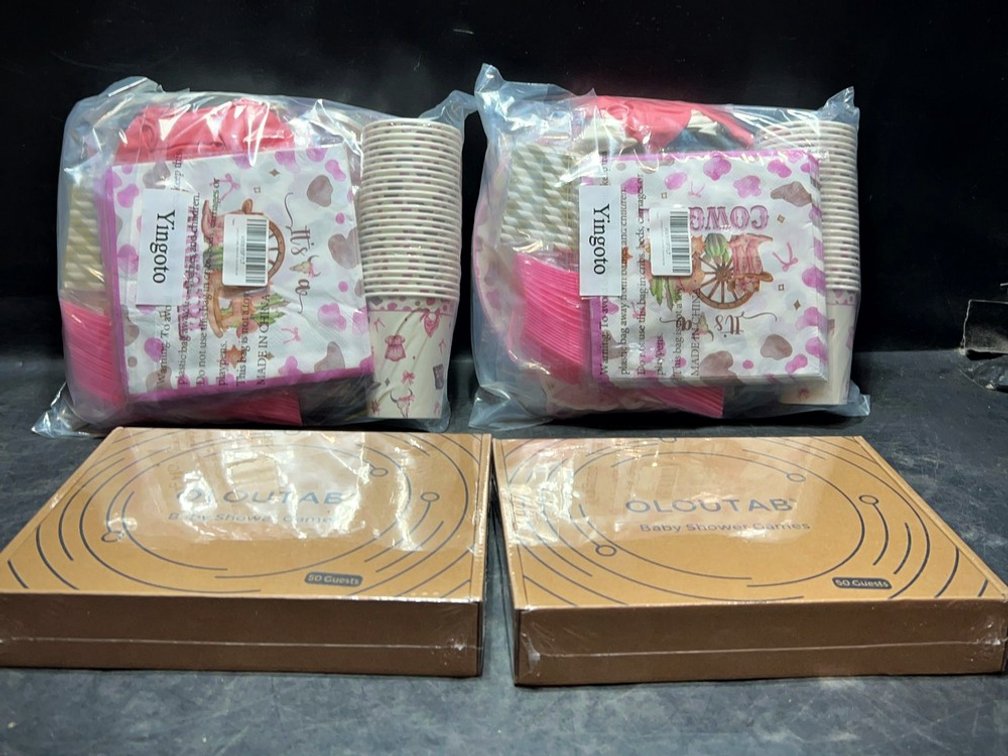 Yingoto Pink Baby Shower Sets With OLOUTAB Games
