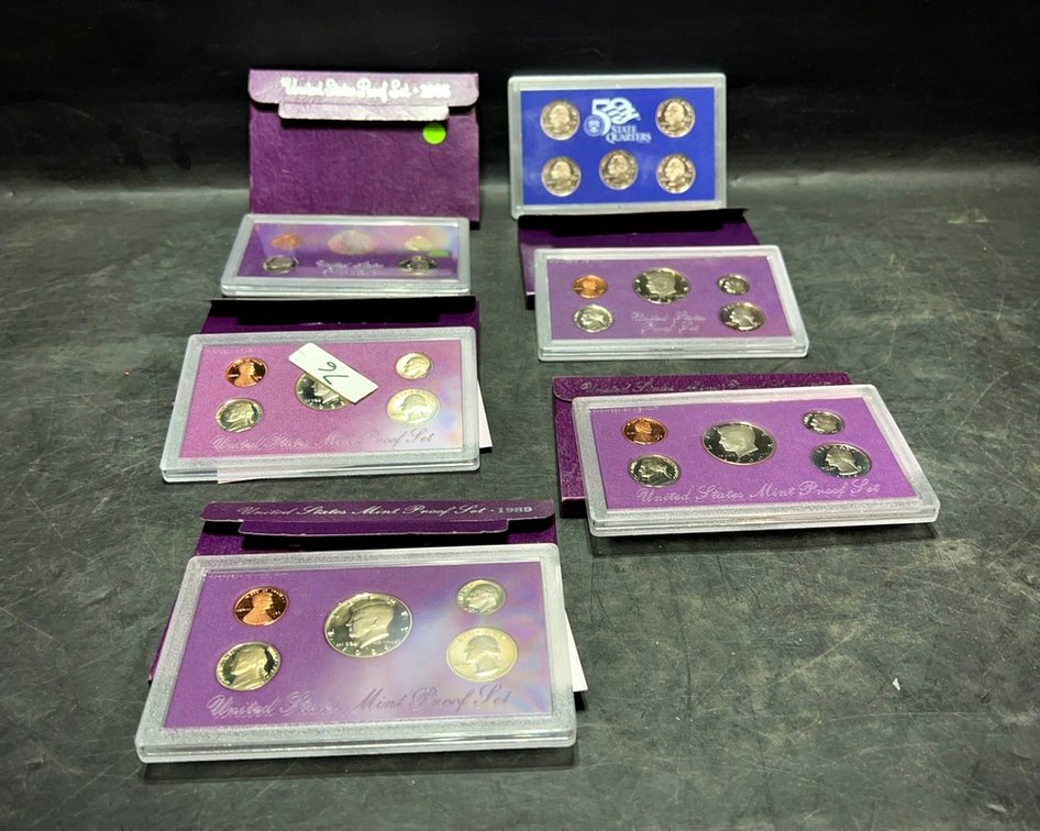 United States Proof and Mint Coin Sets, 1980s-1990s