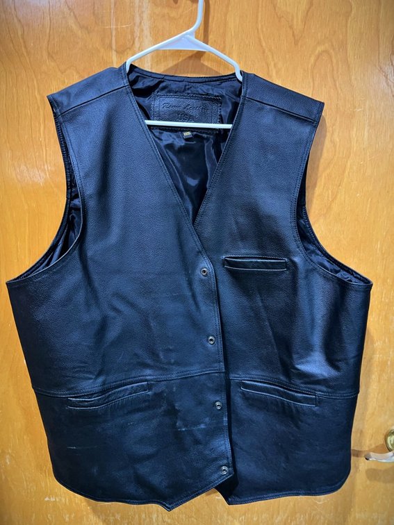 Roman Leathers USA Black Leather Vest XXXL