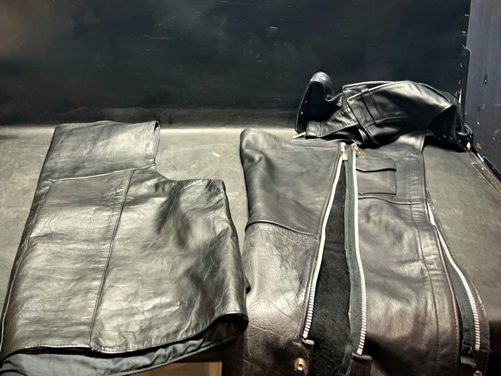 Leather Vest and Pair of Leather Chaps Assortment