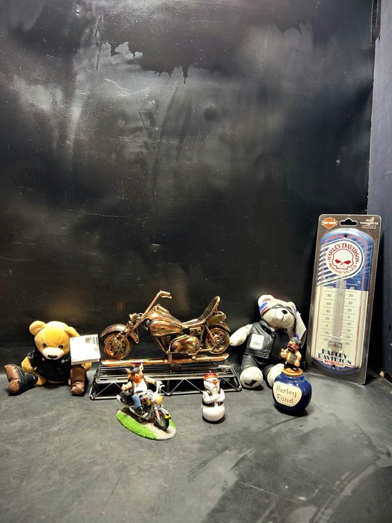Harley-Davidson Collectibles Lot, Music Box, Bears