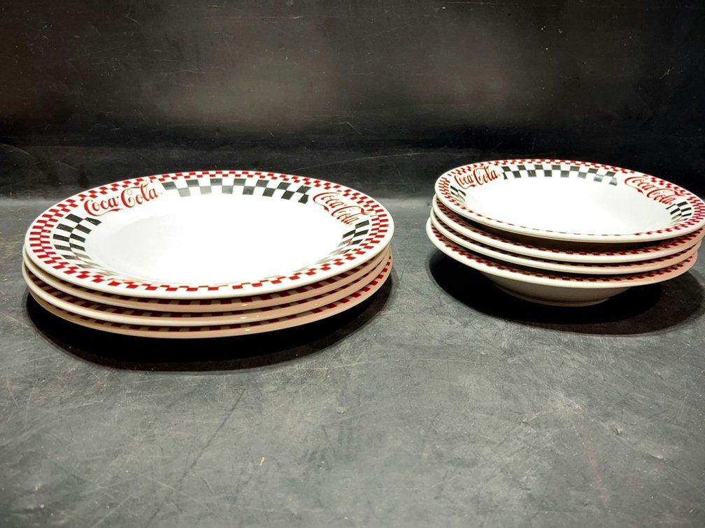 Coca-Cola Gibson Plate and Bowl Set, 8 Pc