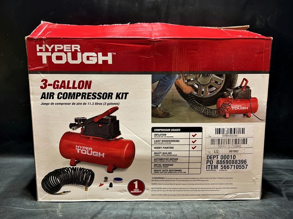 Hyper Tough 3-Gallon Air Compressor Kit