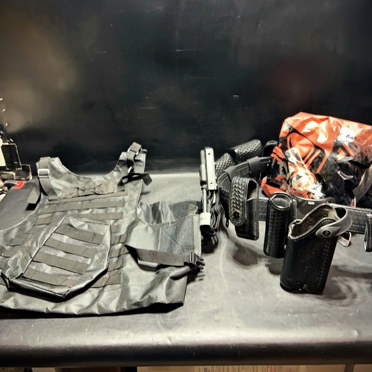 Tactical Vest, Duty Belt, Masks, Safariland Gear