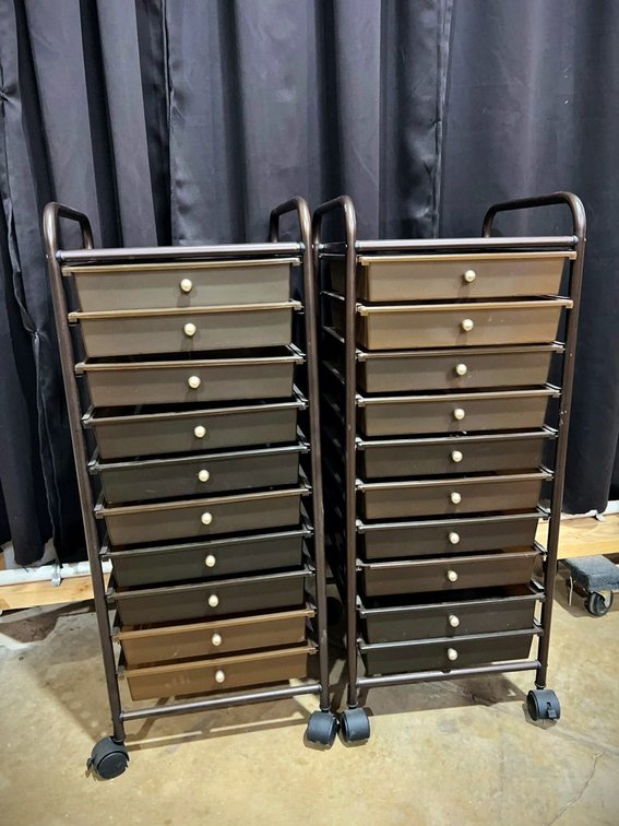 10-Drawer Rolling Storage Carts