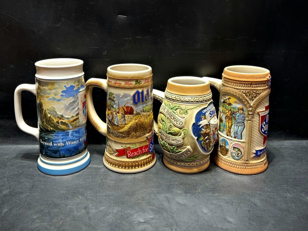 4 G. Heileman Beer Steins Ceramarte Ltd Ed
