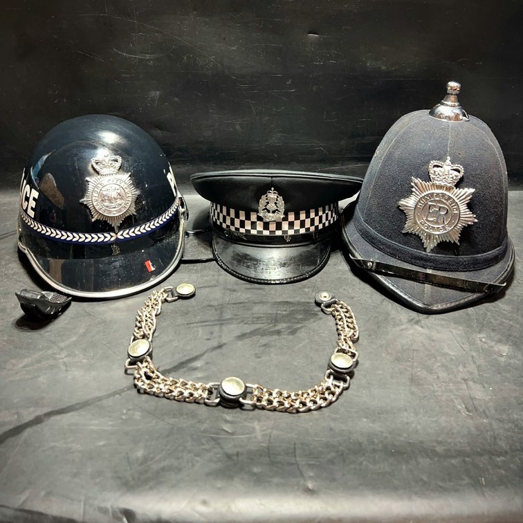 British Police Headgear and Chain