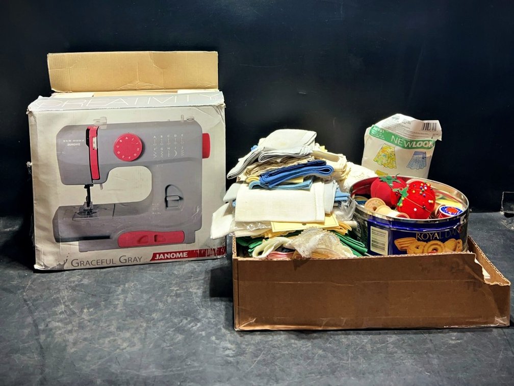 Janome Sewing Machine With Accessories Lot