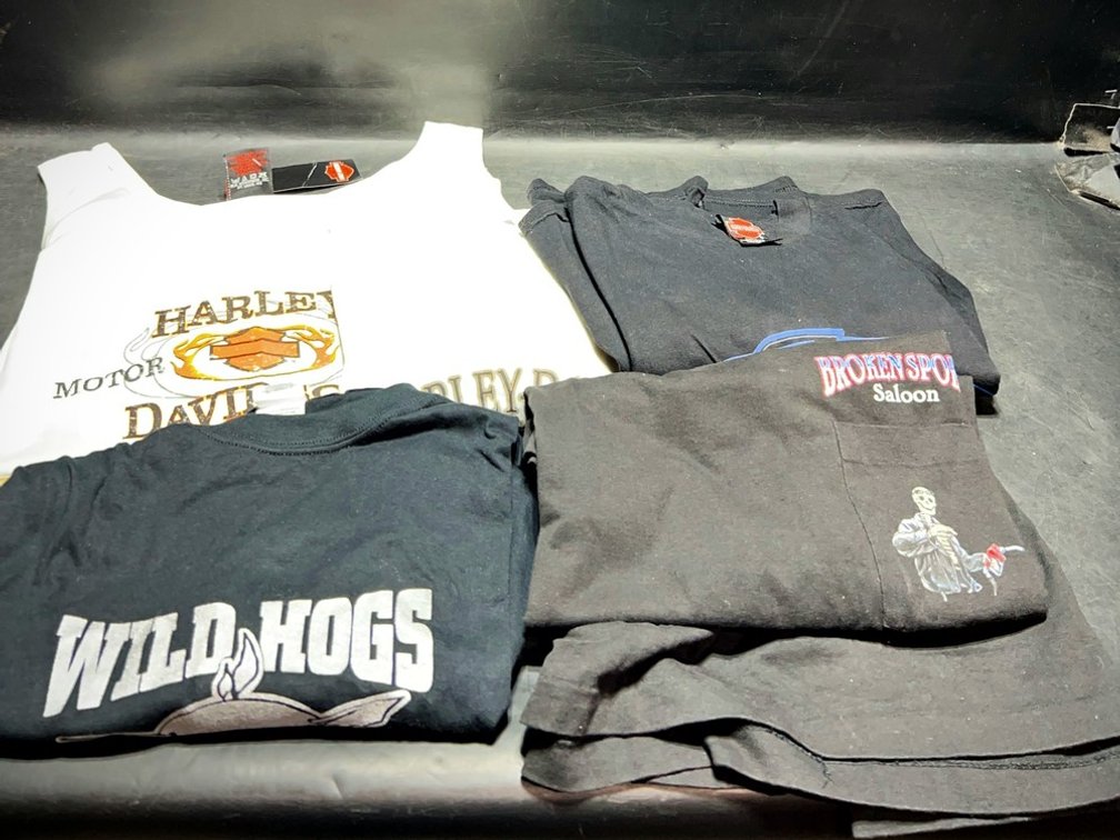 Harley-Davidson & Wild Hogs T-Shirts, 5pc Assortment