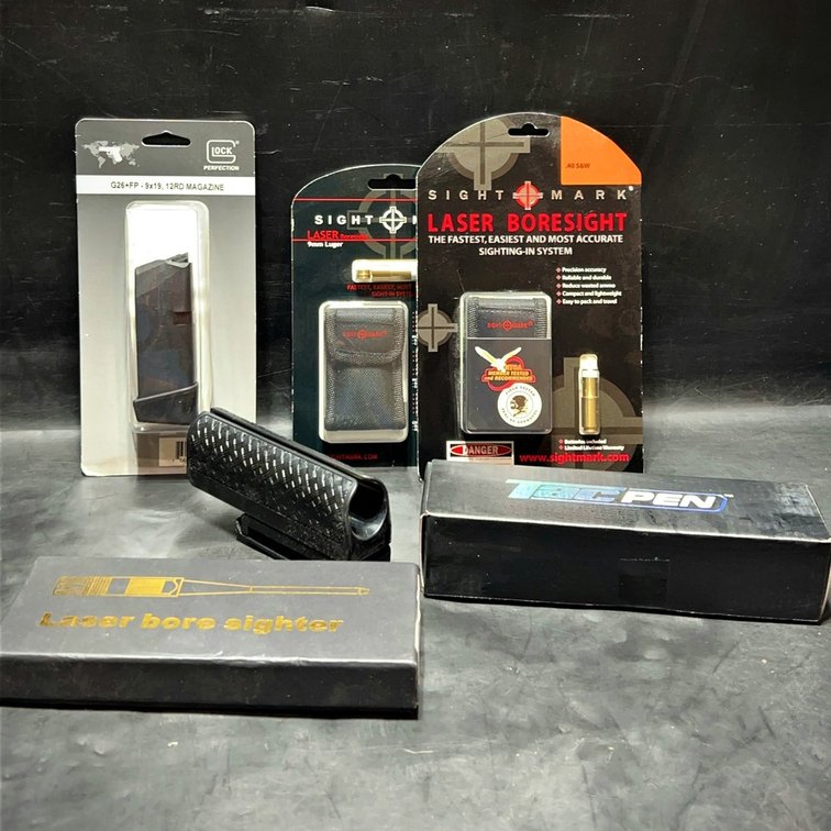 Glock Mag, Sightmark Lasers, TacPen & Grip Lot