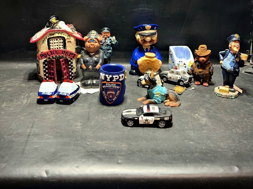 Police Figurines, NYPD Mug, & Toy Collection