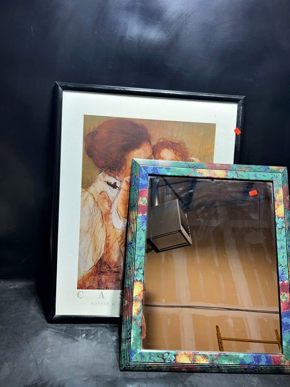 Cassatt Mother & Child Print, Framed Mirror