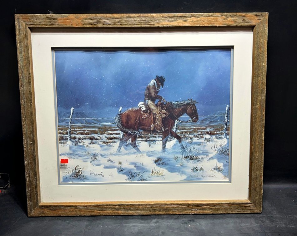 Western Cowboy and Wagon Scene Art Prints