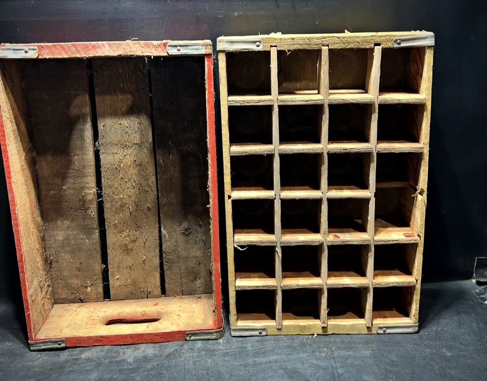 Coca-Cola Wooden Bottle Crates Set of Two