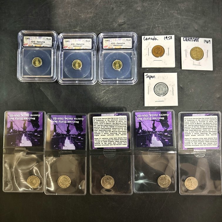 World Coin Collection With ICG Slabbed Paraguay