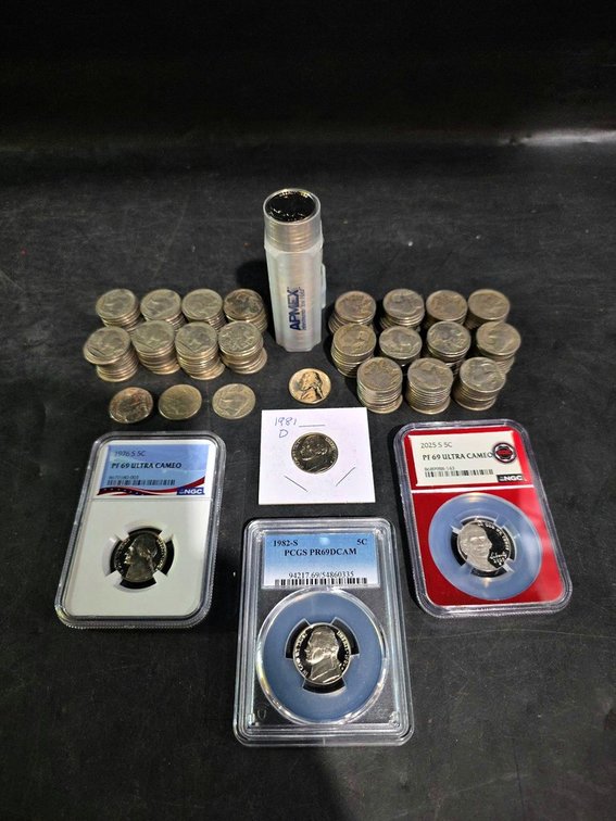 Large Quantity of Buffalo Nickels, Jefferson Nickel Lot, PCGS/NGC Slabs & Rolls