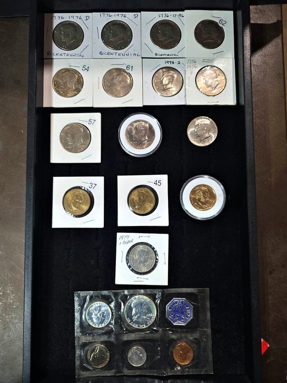 Kennedy Halves, Pres. Dollars, 1979 SBA, 1938 Set