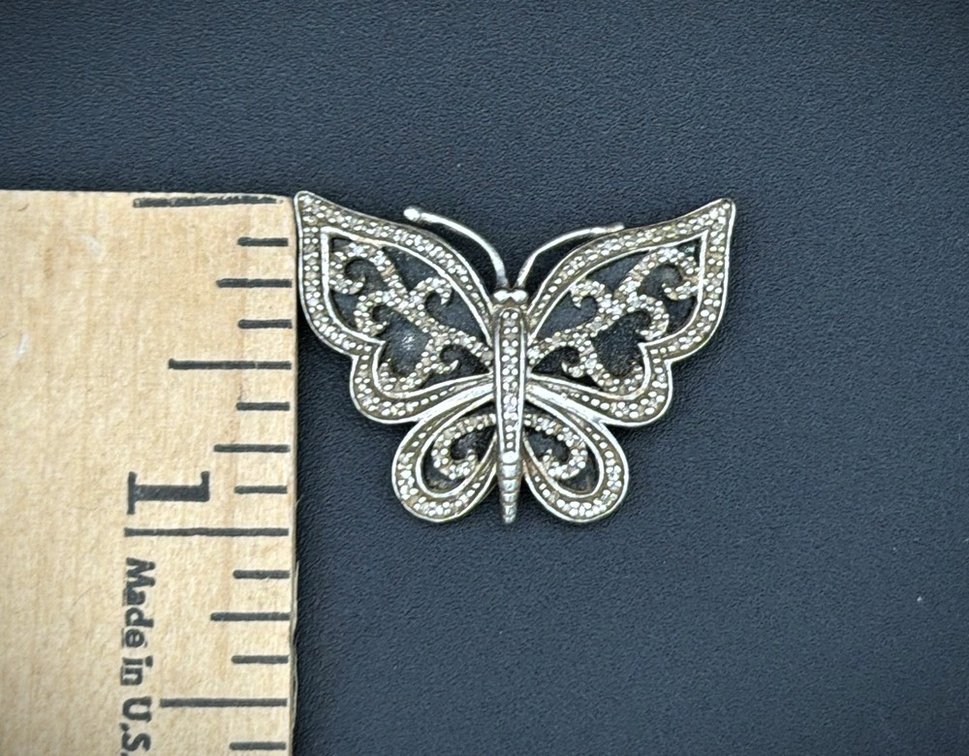 Sterling Silver Marcasite Butterfly pendant
