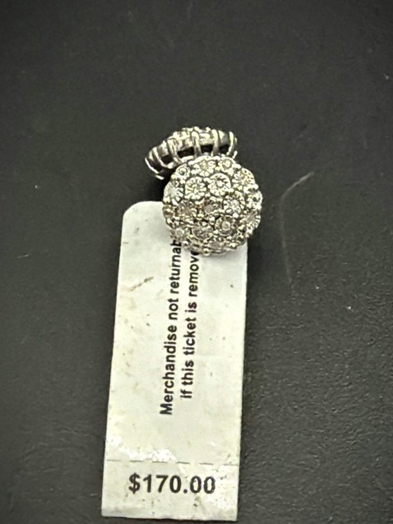 925 Silver Pave Style Button Earrings Set