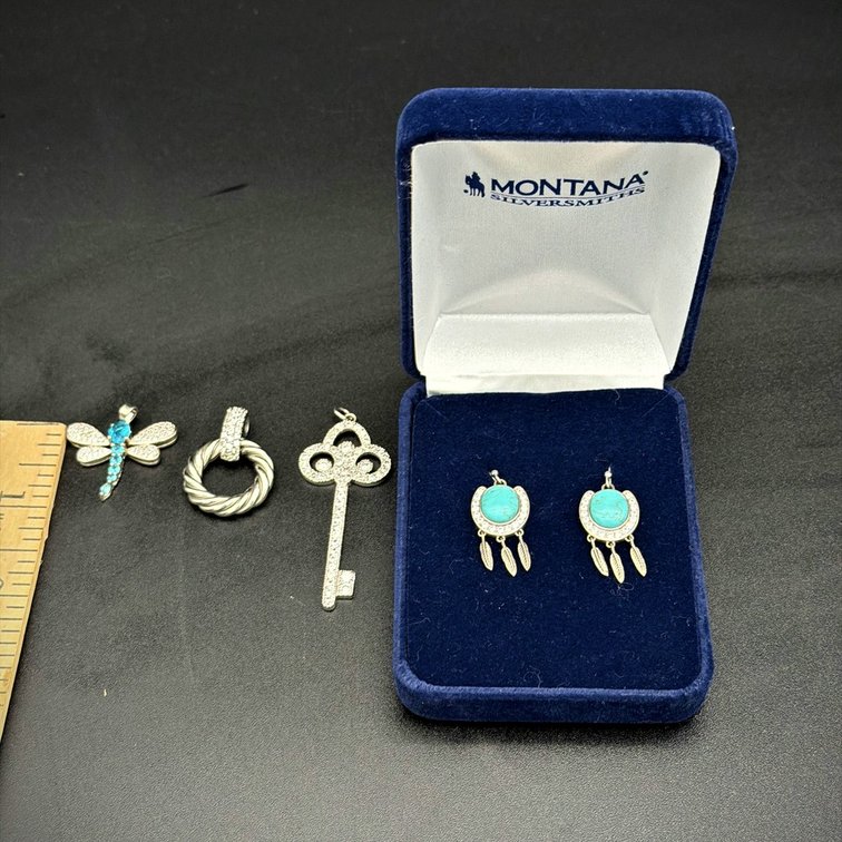Montana Silversmiths Earrings And 3 Pendants