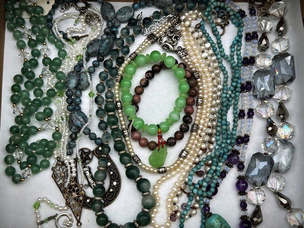 Costume Bead, Pearl, Gemstone Jewelry Lot