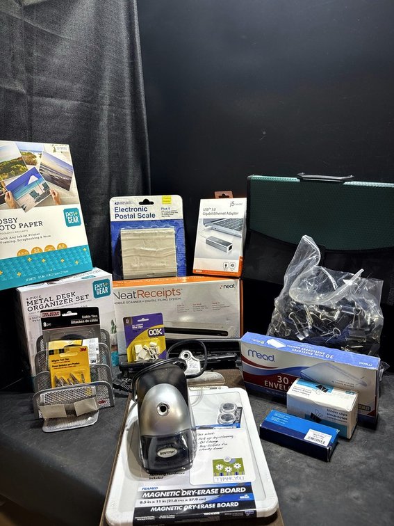 Office Supply Lot: Scanner, Scale, Organizers