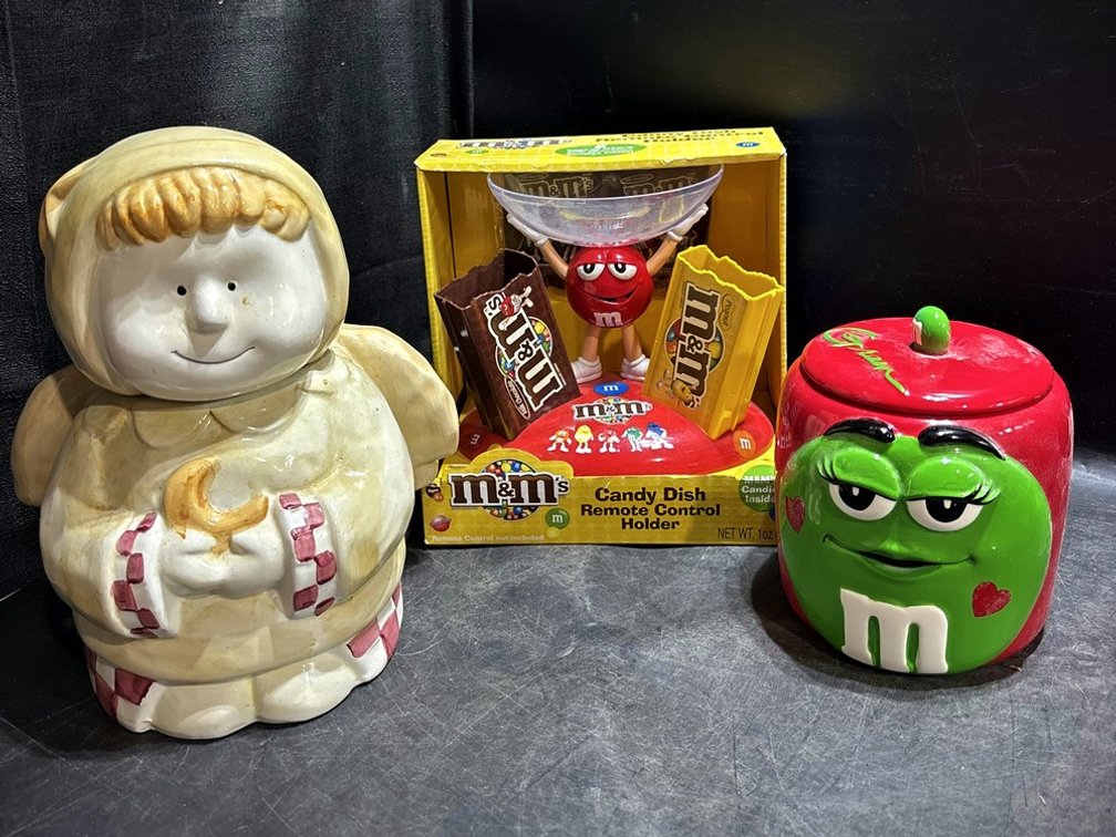 3 Candy Jars Including M&M's Set