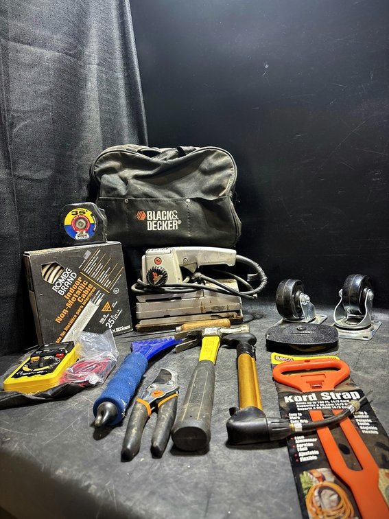 Black & Decker Sander, Tools, and Hardware Lot