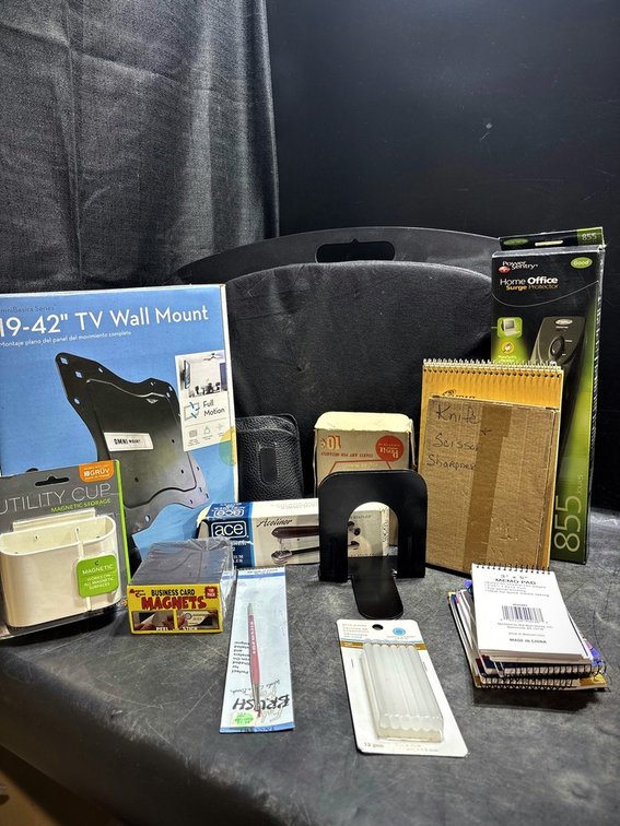 Office Supply Lot With TV Wall Mount