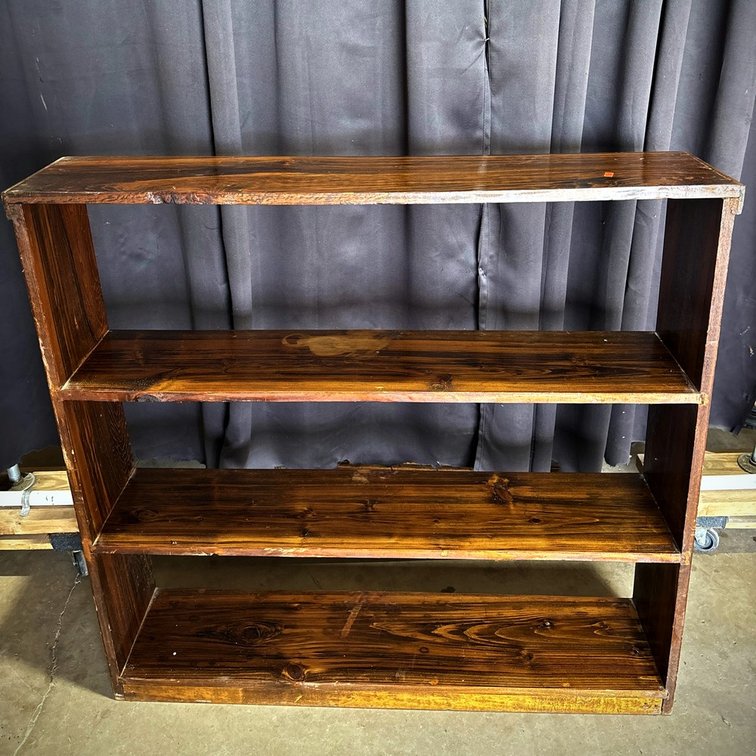 Three-Shelf Pine Bookcase 48x36x10 Inches