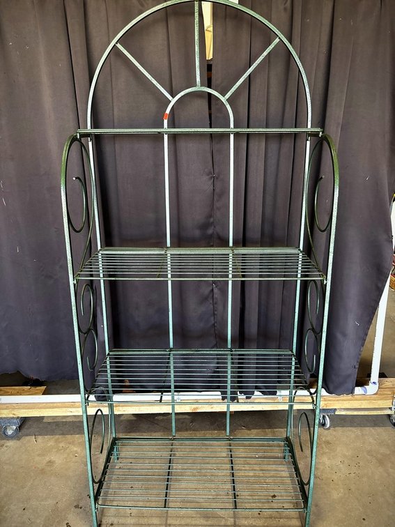 Green Metal Baker’s Rack 71x29 Inch Shelving Unit