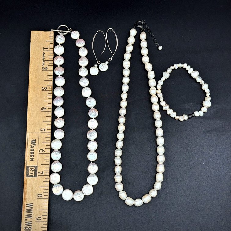 Freshwater Pearl Jewelry Set With Necklace