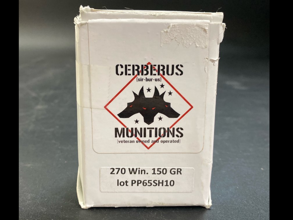 Cerberos Munitions 270 Win. 150GR 20 Rounds 