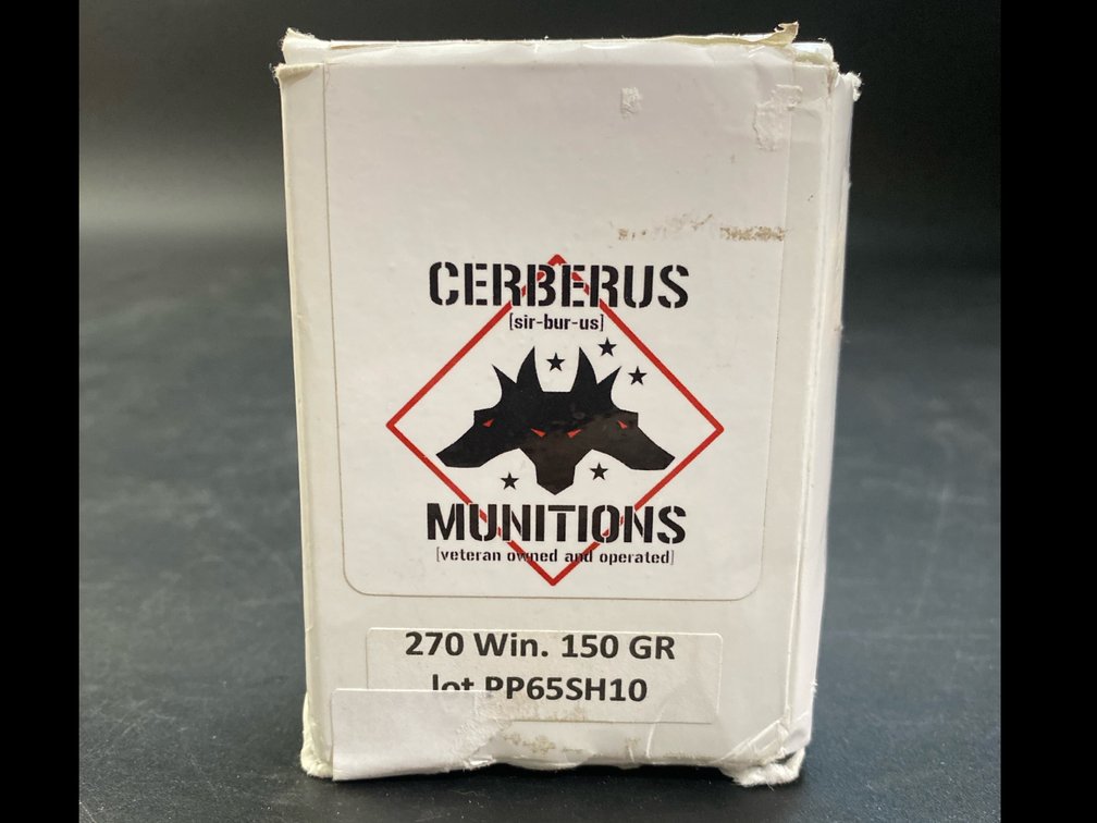 Cerberos Munitions 270 Win. 150GR 20 Rounds 