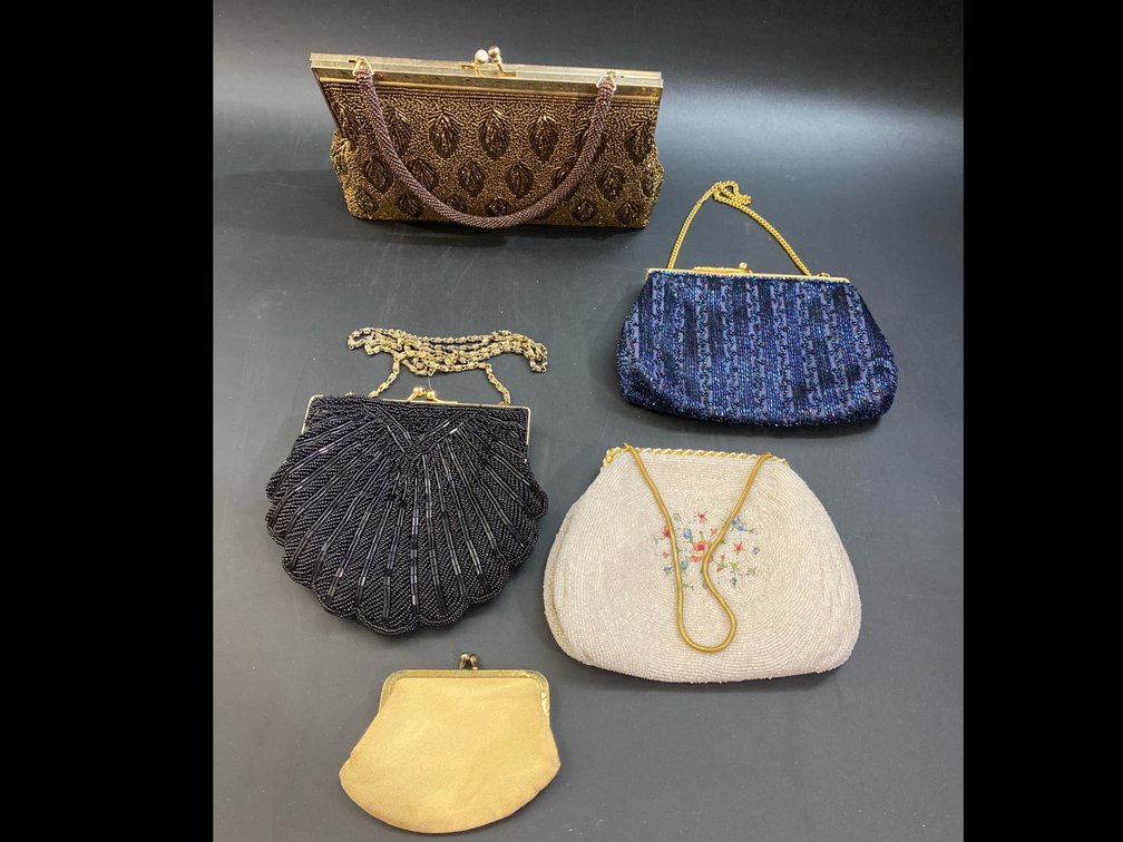 Small Clutch Bags Bead Work Vintage 