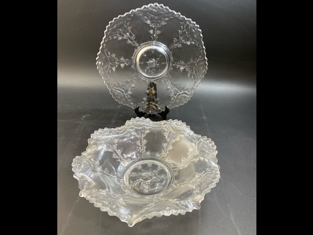 Lancaster Glass plate and bowl