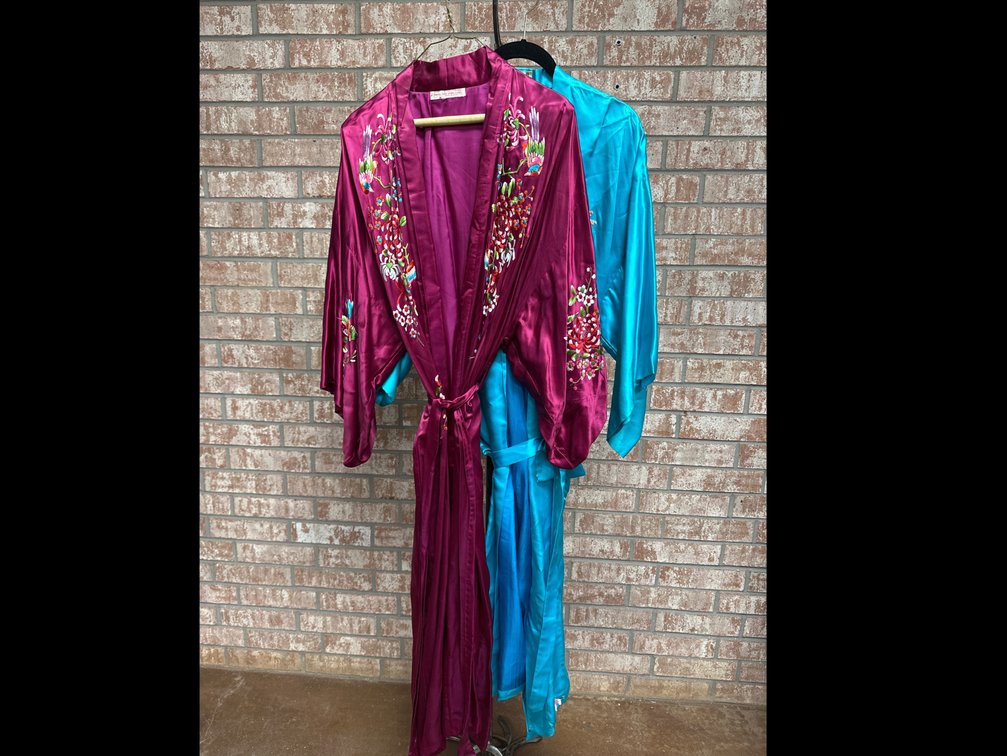 Kimono's Satin/Silk Hand Embroidered 