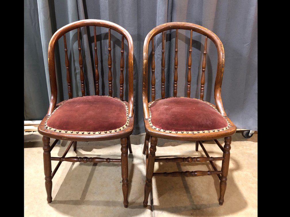 Wooden cushion chairs 18”x34”