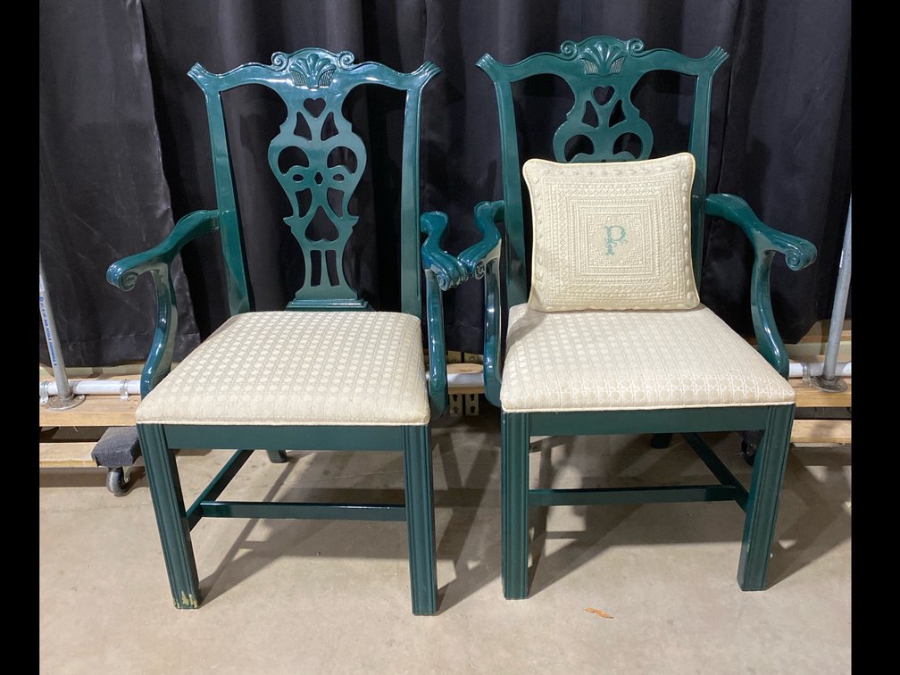 Antique Style Chairs 40” X 27” 