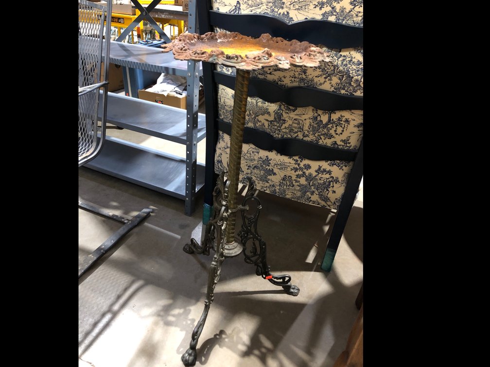 Antique cast iron plant stand 