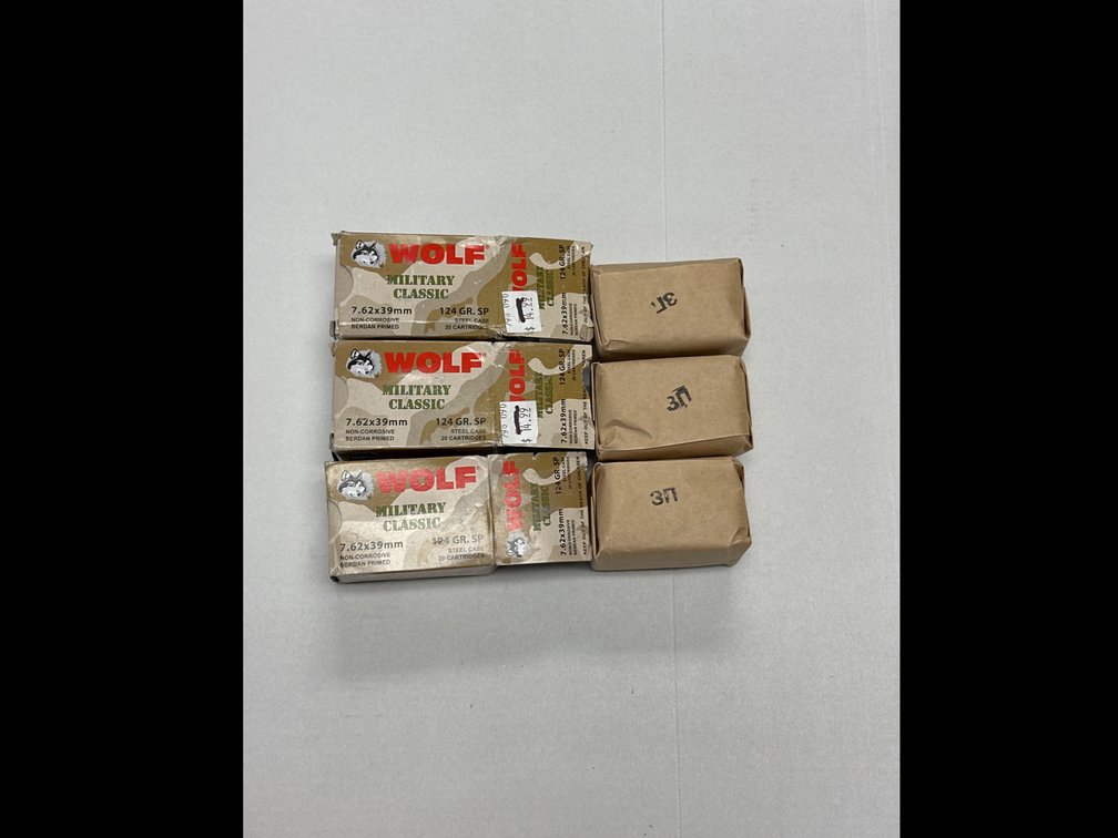 Wolf 7.62x39mm 124 GR. 60 rounds