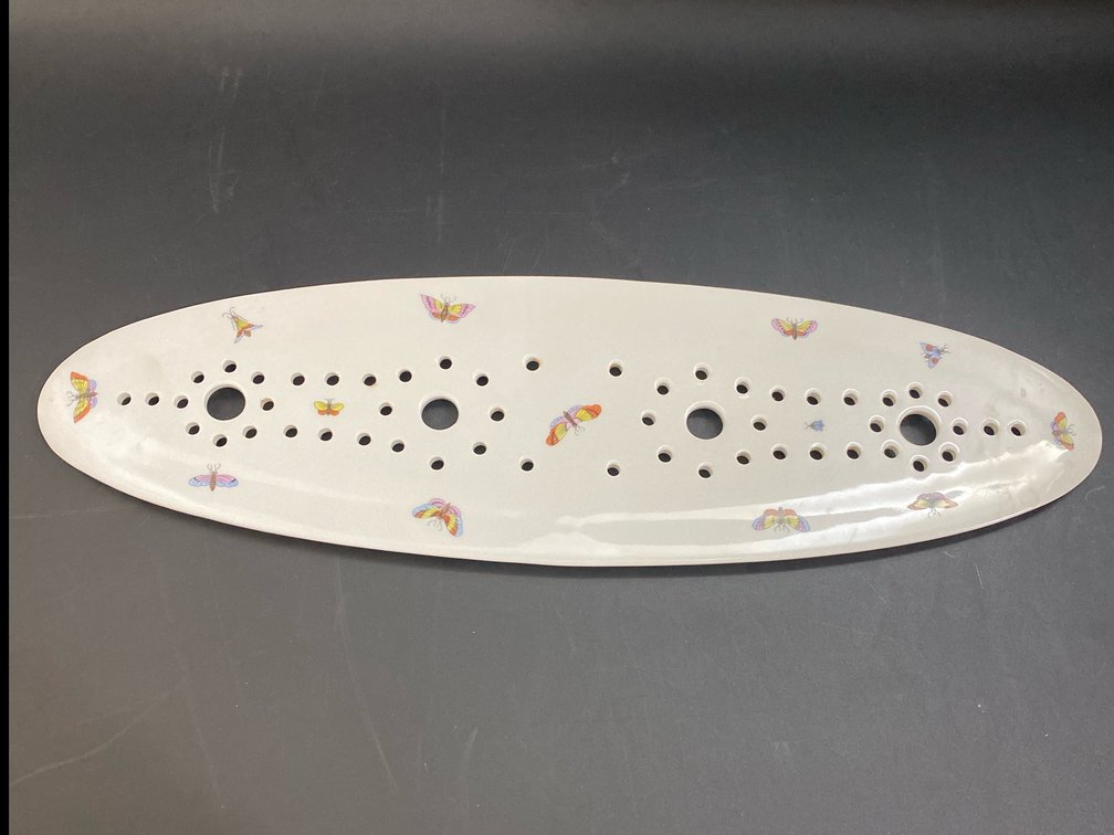 Herend butterfly hand painted Platter strainer