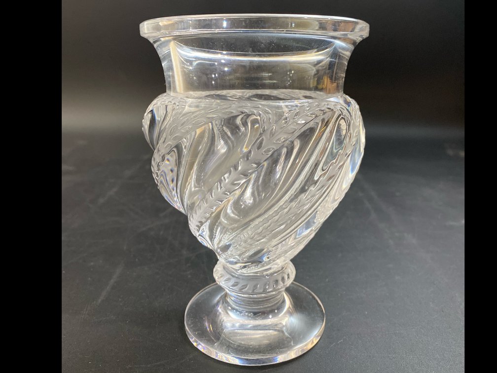 Lalique Swirl Vase 