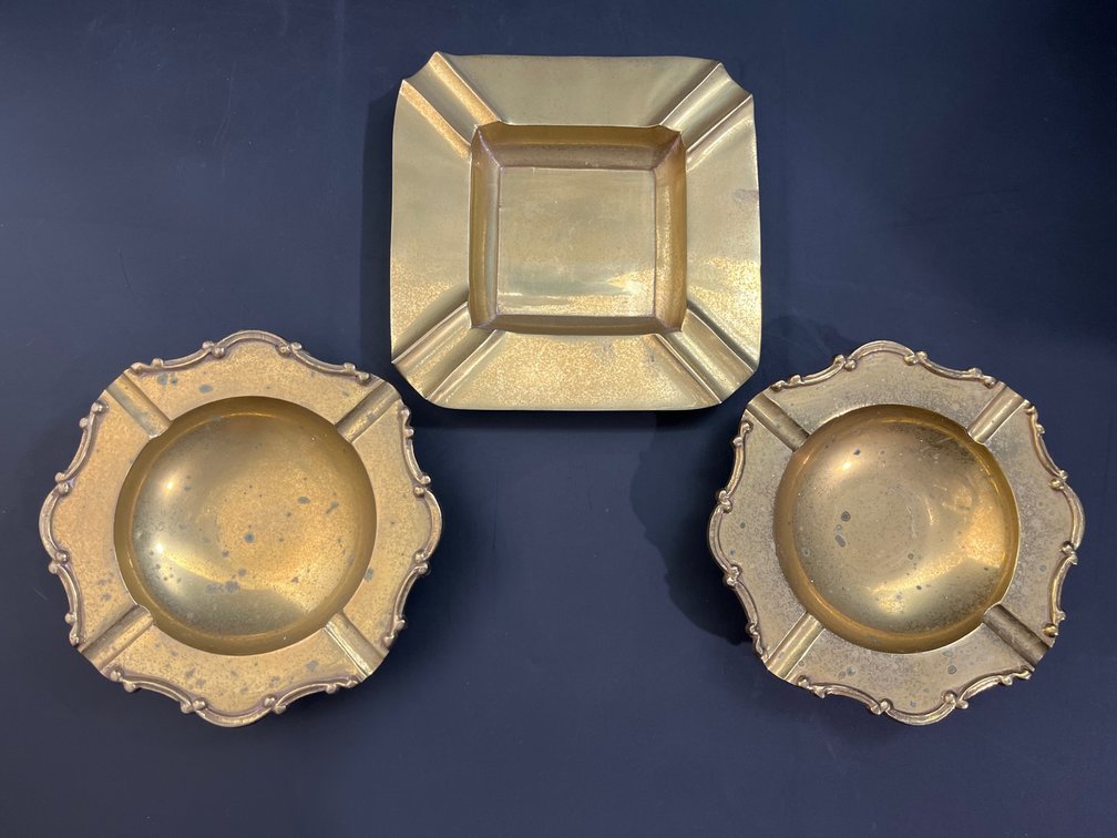 Vintage Brass Ashtrays
