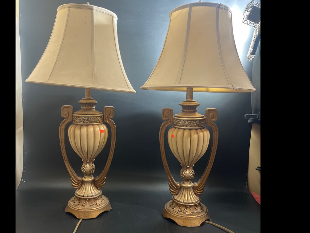 Pair of electric Lamps 34”