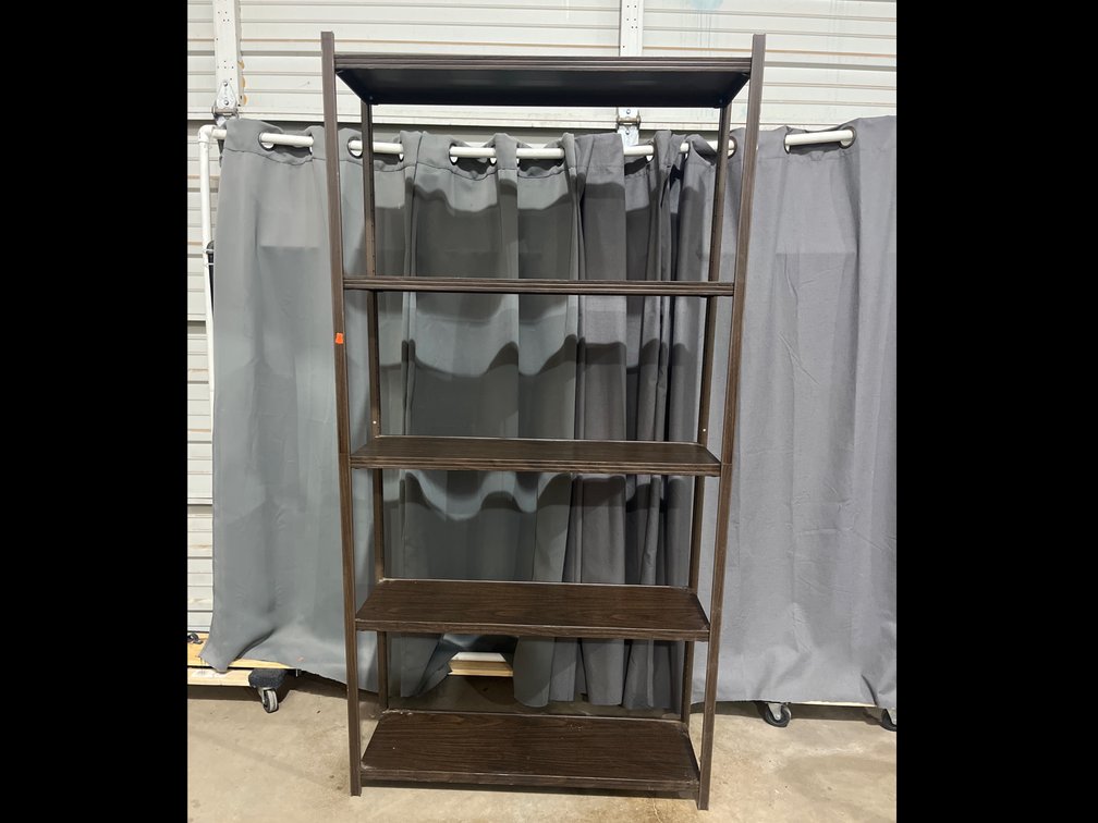 5 tier metal shelf 37”x12”x72”