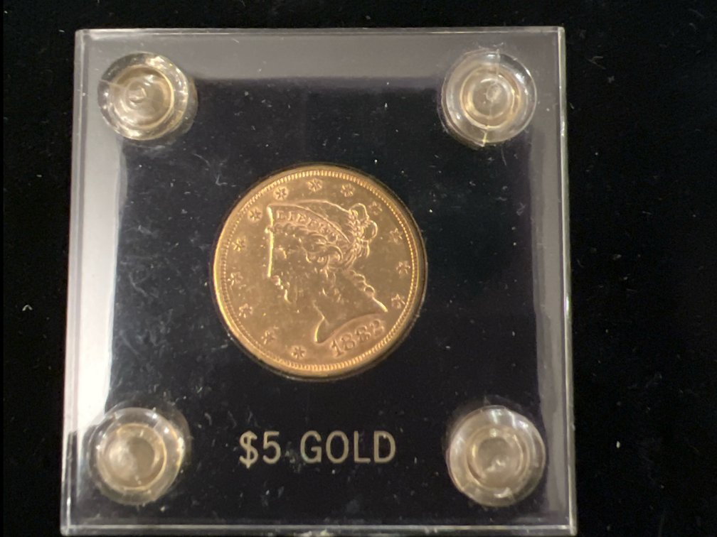 1882 $5 Gold Coin