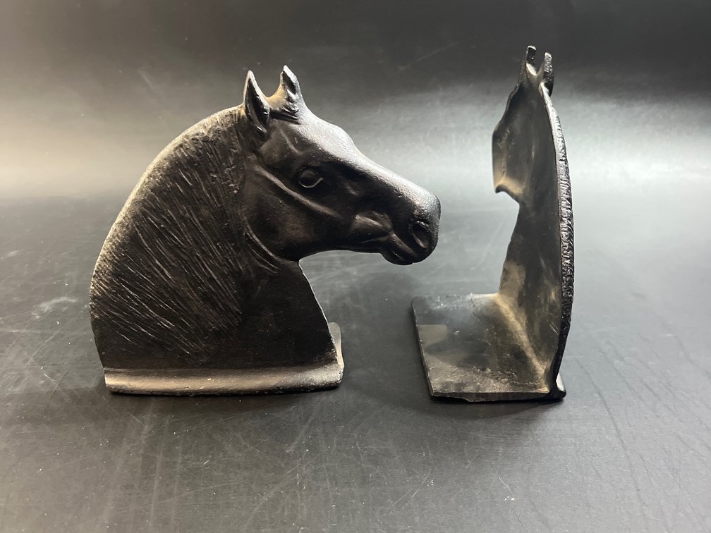 Metal Horse Book Ends 